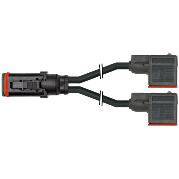 Valve plug MDCY06-4s / 2x valve plug A-18mm PUR 2x0.75 bk 2m image 2