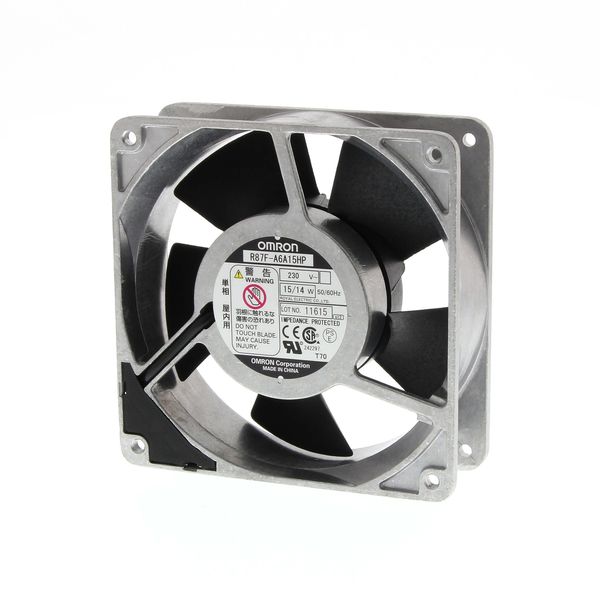 Axial Fan, plastic blade high-speed type, 120x120xt25 mm, die-cast alu image 1