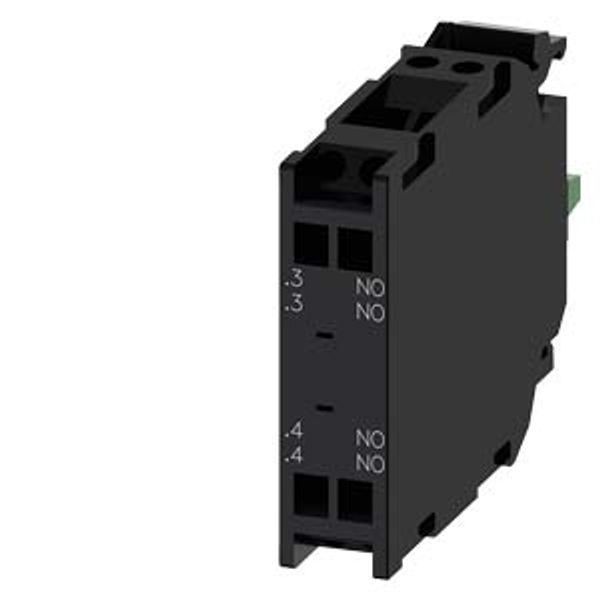 Contact module with 2 contact elements, 2 NO, spring-type  3SU1400-1AA10-3DA0-Z X90 image 2