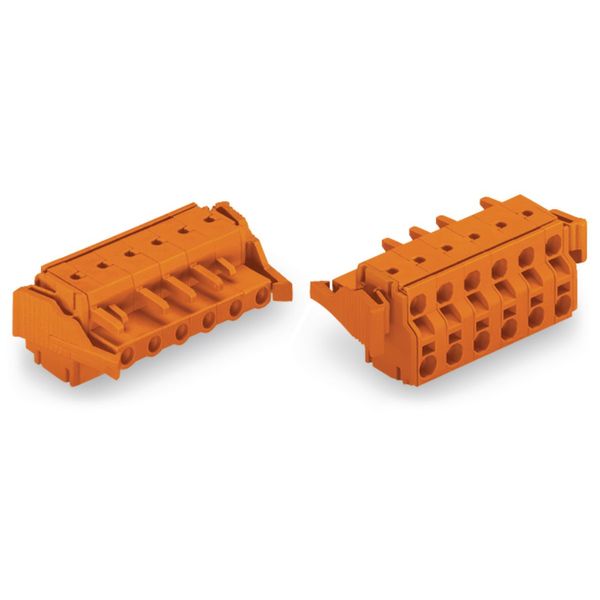 2-conductor female connector Push-in CAGE CLAMP® 2.5 mm² orange image 3