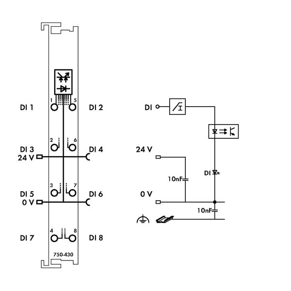 8-channel digital input 24 VDC 3 ms light gray image 4