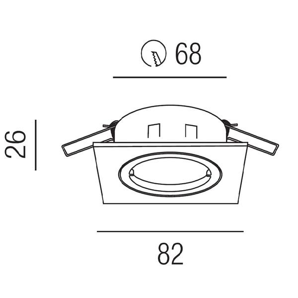 My68 Square, MR16, IP20, adjustable, black image 3