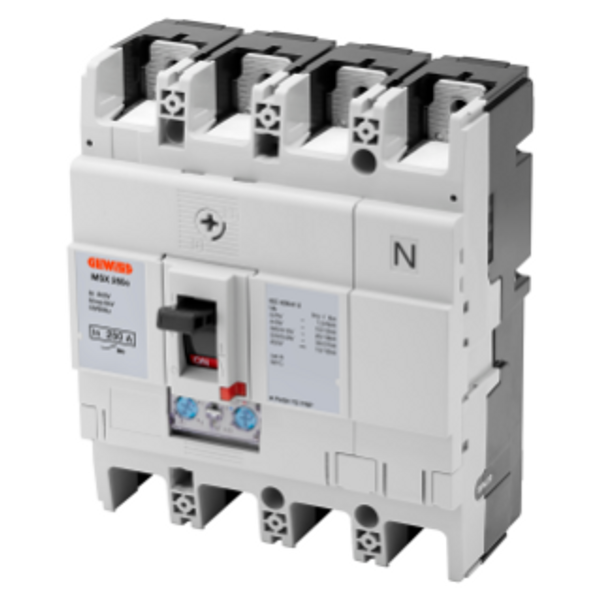 MSX 250c - COMPACT MOULDED CASE CIRCUIT BREAKERS - ADJUSTABLE THERMAL AND ADJUSTABLE MAGNETIC RELEASE - 16KA 3P+N 250A 525V image 1