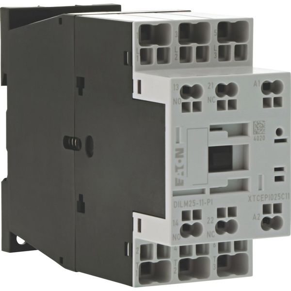 Contactor, 3 pole, 380 V 400 V 11 kW, 1 N/O, 1 NC, 42 V 50 Hz, 48 V 60 Hz, AC operation, Push in terminals image 8