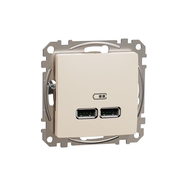 Sedna Design & Elements, USB charger A+A, 2,1A, beige image 4