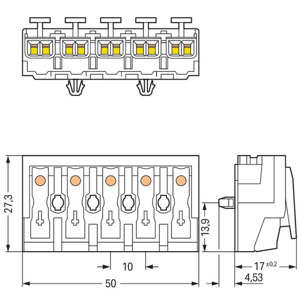 Lighting connector push-button, external without ground contact white image 6