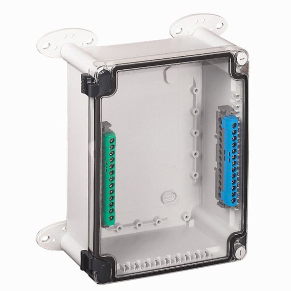 Industrial box - plastic - IP 55 - IK 07 - transparent cover - 220x170x86 mm image 1