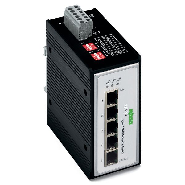Industrial-Switch 5-port 100Base-TX black image 2