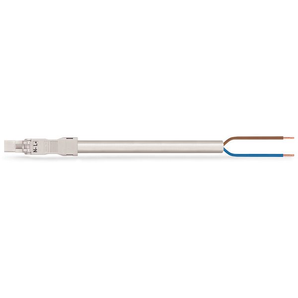 pre-assembled connecting cable;Eca;Plug/open-ended;white image 2