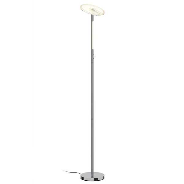 Siro Dimmable LED Floor Lamp 18W+4W Nickel image 2