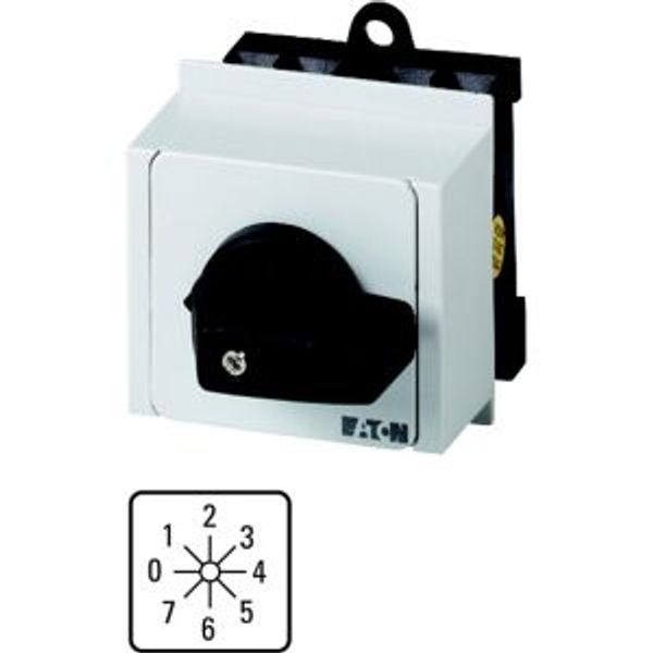Step switches, T0, 20 A, service distribution board mounting, 4 contact unit(s), Contacts: 7, 45 °, maintained, With 0 (Off) position, 0-7, Design num image 2