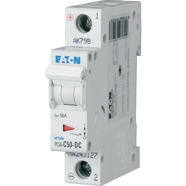 Miniature circuit breaker (MCB), 50 A, 1p, characteristic: C, DC image 5