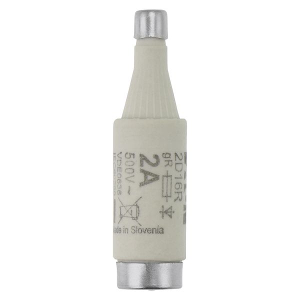 Fuse-link, LV, 2 A, AC 500 V, D1, aR, IEC, ultra rapid image 8