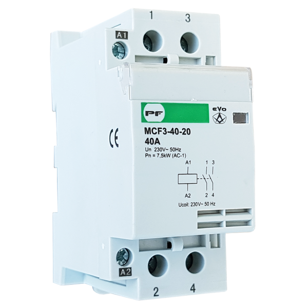 Modular contactor  MCF3 25A 4NO coil 230V AC image 1