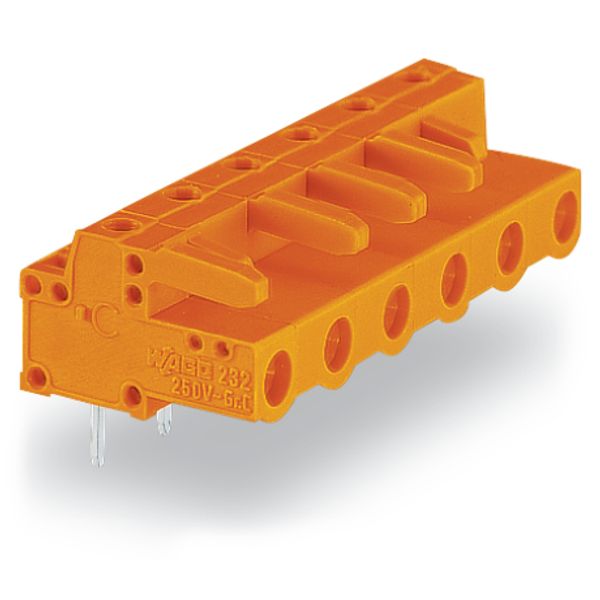 THT female header angled Pin spacing 7.62 mm orange image 5