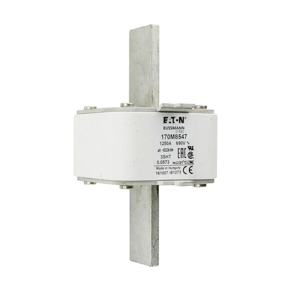 Fuse-link, high speed, 1250 A, AC 690 V, size 3, 76 x 76 x 150 mm, aR, IEC, single indicator image 13