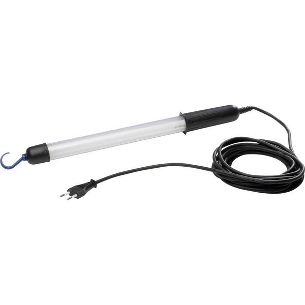 Fluorescent work light 8 W 5 m H05RN-F 2x0,75 with euro-plug with electronic control gear with blue plasic hook(Pantone2945C) image 1