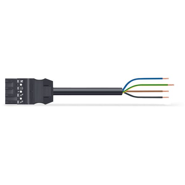 pre-assembled connecting cable;Eca;Socket/open-ended;black image 1