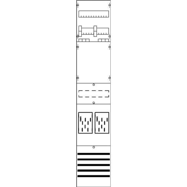 BF19A2XAY Meter panel, Field width: 1, Rows: 0, 1350 mm x 250 mm x 160 mm, IP2XC image 17