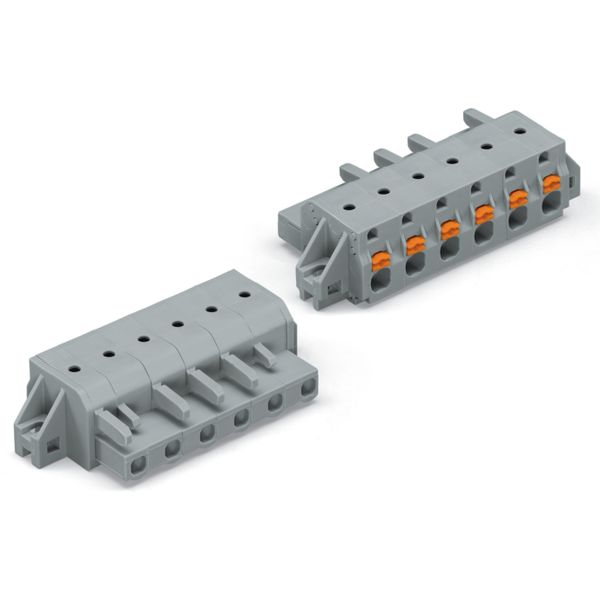 1-conductor female connector push-button Push-in CAGE CLAMP® gray image 4