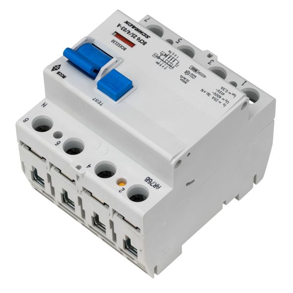 Residual current circuit breaker 25A, 4-p, 300mA, type A,6kA image 5