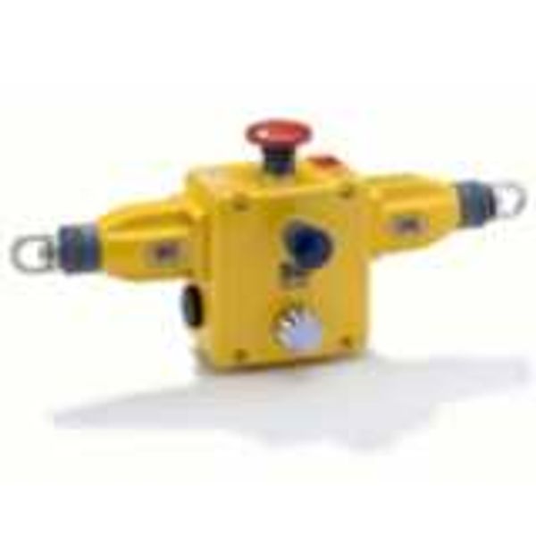 Safety rope pull E-stop switch, up to 200m, 4NC + 2NO, M20 wiring entr image 2