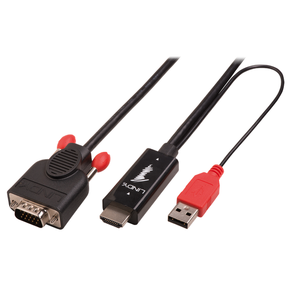 2m HDMI to VGA Adatper Cable Connects a single HDMI® Device to a VGA Display with a maximum resoluition of 1920x1200 image 1