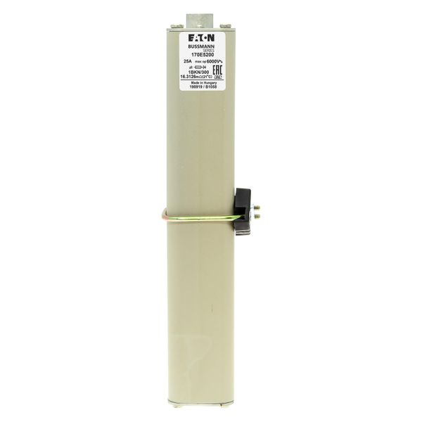 Fuse-link, high speed, 25 A, AC 6 kV, size 1, 65 x 70 x 300 mm, aR, IEC, with indicator image 13