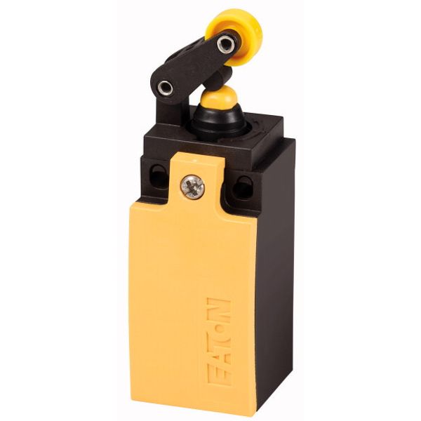 Safety position switch, LS(M)-…, Roller lever, Complete unit, 1 N/O, 1 NC, EN 50047 Form E, Snap-action contact - Yes, Yellow, Metal, Cage Clamp, -25 image 1