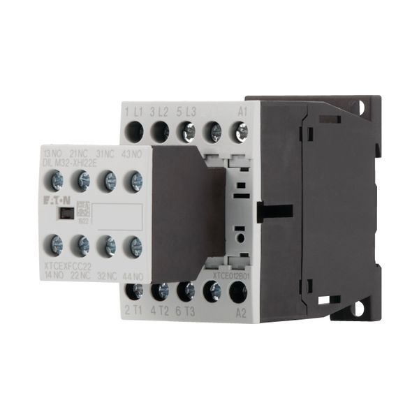 Contactor, 380 V 400 V 5.5 kW, 2 N/O, 2 NC, 24 V DC, DC operation, Screw terminals image 3