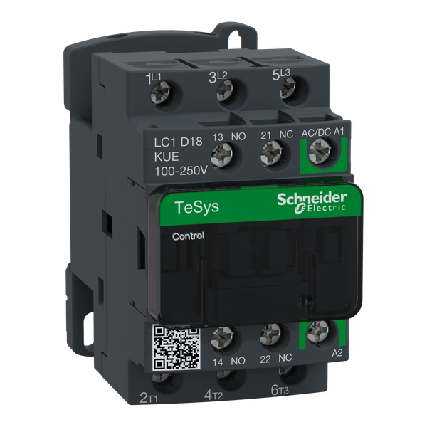 TeSys Deca contactor 3P 18A AC-3/AC-3e up to 440V coil 100-250V AC/DC image 6