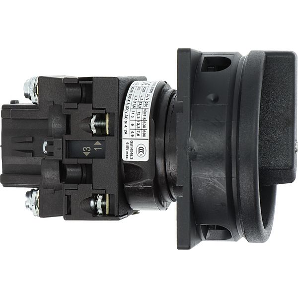 Main switch, T0, 20 A, flush mounting, 1 contact unit(s), 2 pole, STOP function, With black rotary handle and locking ring, Lockable in the 0 (Off) po image 23