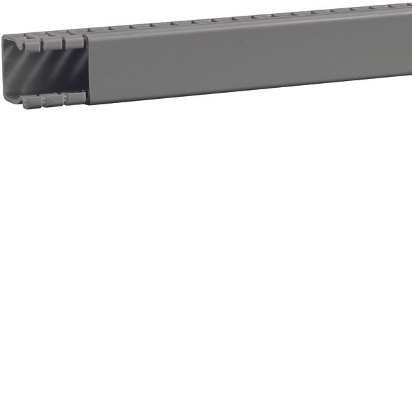 Slotted panel trunking without holes made of PVC BA6 30x25mm stone gre image 1