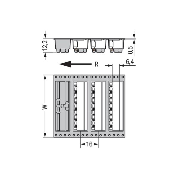 THR male header 1.0 x 1.0 mm solder pin angled black image 6