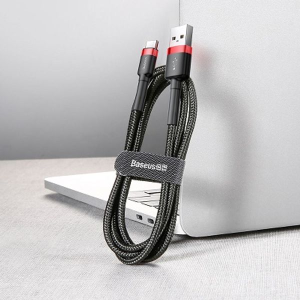 Cable USB A plug - USB C plug 1.0m QC3.0 red+black BASEUS image 4