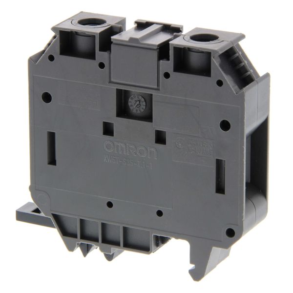 Feed-through DIN rail terminal block with screw connection for mountin image 1