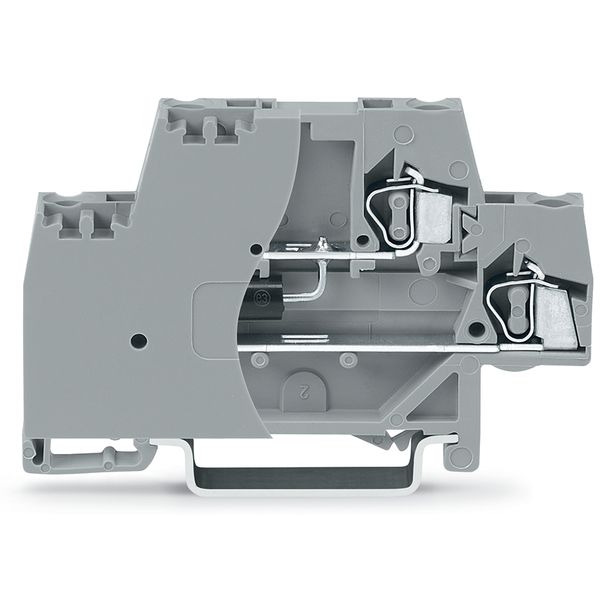 Component terminal block double-deck with end plate gray image 5