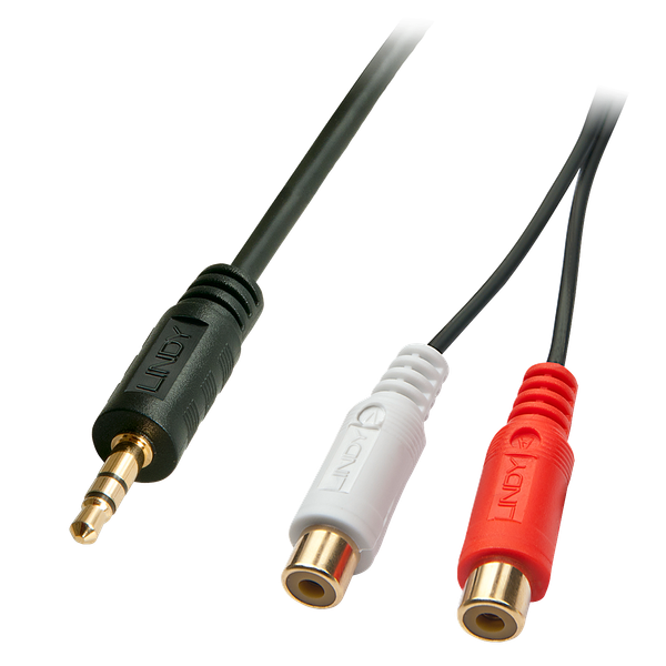 Audio/Video Adapter Cable - 3,5mm Male/2x RCA Phono Female 3,5 Jack Female to 2xRCA Male image 1