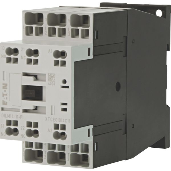 Contactor, 3 pole, 380 V 400 V 6.8 kW, 1 N/O, 1 NC, 42 V 50 Hz, 48 V 60 Hz, AC operation, Push in terminals image 4