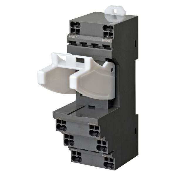 Socket, DIN rail/surface mounting, 31 mm, 8-pin, Push-in terminals image 1