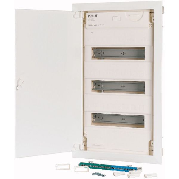 Hollow wall compact distribution board, 3-rows, flush sheet steel door image 8