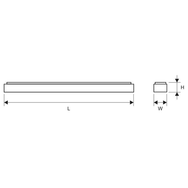 AOT-O LED, 35W, 3000K, 4450lm,IP50,acryl,opal,white,L-1260mm image 2