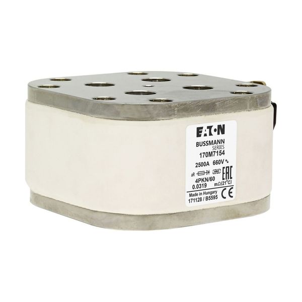 Fuse-link, high speed, 2500 A, AC 660 V, size 4, 120 x 105 x 59 mm, aR, IEC, single indicator image 13