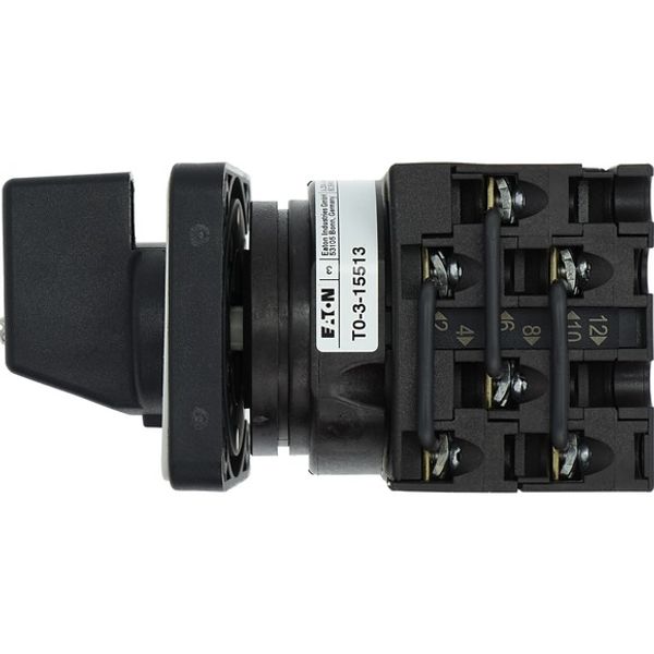 ON-OFF button, T0, 20 A, flush mounting, 3 contact unit(s), Contacts: 6, Spring-return in START position, 90 °, maintained, With 0 (Off) position, Wit image 2