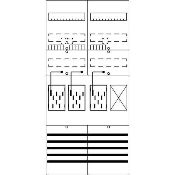BF27L31 Meter panel, Field width: 2, Rows: 0, 1050 mm x 500 mm x 160 mm, IP2XC image 17