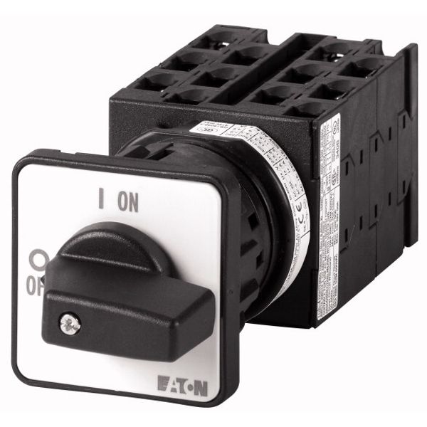 Reversing multi-speed switches, T0, 20 A, center mounting, 6 contact unit(s), Contacts: 12, 60 °, maintained, With 0 (Off) position, 2-1-0-1-2, Design image 1