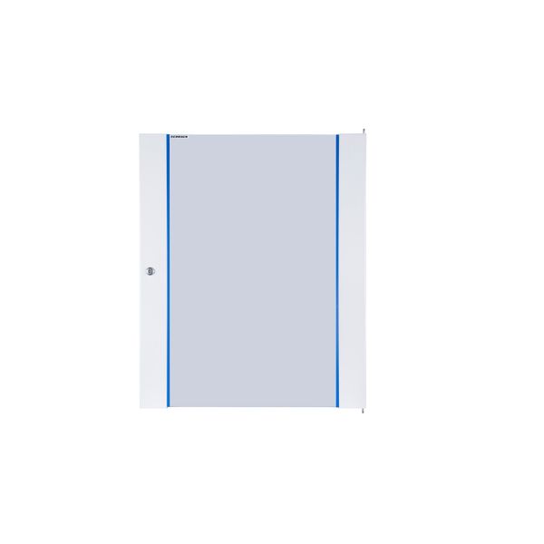 Glas door for wallmounting encl. S-RACK 16U, W=600, RAL7035 image 1