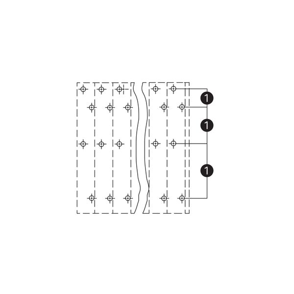 Quadruple-deck PCB terminal block 2.5 mm² Pin spacing 5 mm gray image 5
