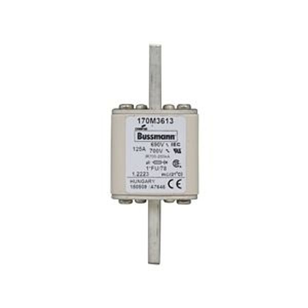 Fuse-link, high speed, 125 A, AC 690 V, compact size 1, 45 x 45 x 110 mm, aR, IEC, UL image 3