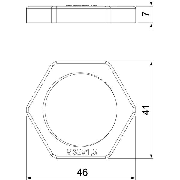 116 M32 LGR PS Locknut  M32 image 2